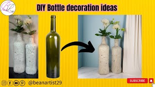 Transform Old Bottle into Beautiful Home Décor  DIY Bottle decoration ideas  Creative bottle craft [upl. by Rede]