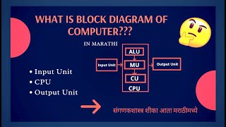 Block diagram of computer in marathi Structure of computer explain with function in marathi [upl. by Sihtam194]