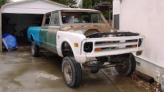 1968 Chevrolet C10 Crew Cab Lifted Truck Build Project [upl. by Anined631]