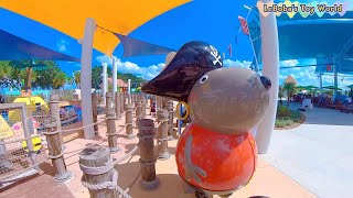 Grandpa Dogs Pirate Land Boat Ride  Peppa Pig Theme Park [upl. by Skrap]