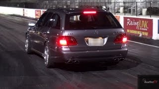 E55 AMG Wagon wRENNtech Motor amp SLR cams  Drag Video  118  1179 mph  Sleeper Road Test TV ® [upl. by Inek]