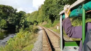 Ride in a Wickham Trolley at the South Devon Railway [upl. by Anaujait]