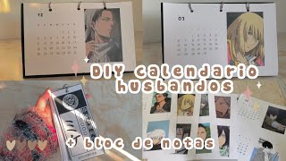 DIY  Cómo hacer un calendario🤎🤍  pdf descargable y bloc de notas kakegurui [upl. by Eetnuahs]