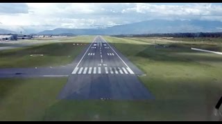 Approach and landing at the new Quito airport [upl. by Nylarak]