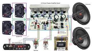 24 Home Theater Board Complet Wiring in Hindi [upl. by Magulac606]