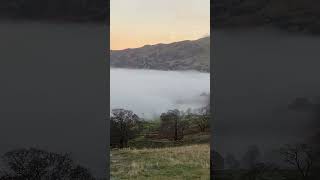 Fog over the lake Ullswater Lake District Glenridding [upl. by Leesen]