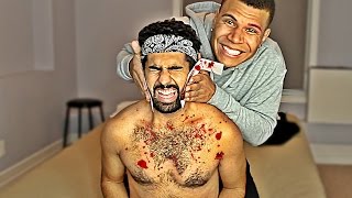 BLOODY FACE WAXING CHALLENGE [upl. by Yolane]