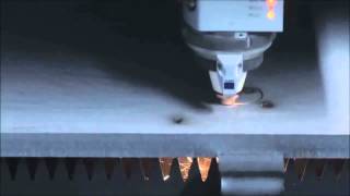 TRUMPF TruLaser 5030 Fiber with BrightLine Cutting Stainless Steel [upl. by Mcclees]