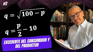 Excedente del Consumidor y del Productor 2 con mathfelix Profe Félix Fernández [upl. by Yrome922]