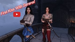 Serana First Kiss in the Balcony Animation SDA  Skyrim [upl. by Gottuard]