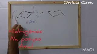 Conformações cadeira do ciclohexano e as variações Axialequatorial dos hidrogênios [upl. by Hastings]