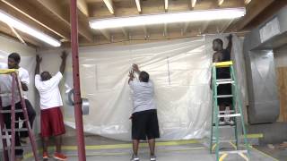 Building an Abatement Enclosure for Asbestos Lead Mold or Dust Control [upl. by Anyat693]