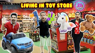 Living Inside Toy Store For 24 Hours  Inside Toy Story 24 Hours  Hungry Birds [upl. by Durkee]