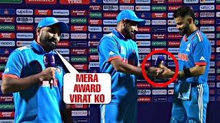 Mohammed Shamis heart winning gesture for Virat Kohli after winning Man of the Match award [upl. by Nivrehs]