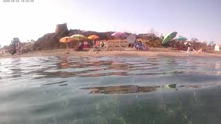 Playa de Benajarafe desde dentro del agua Cámara Prixton DV660 4K [upl. by Suirad]