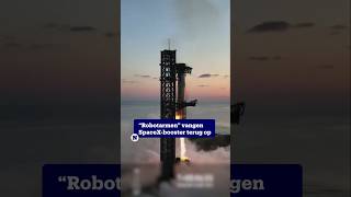 Terugkerende booster succesvol opgevangen door “robotarmen” [upl. by Warren917]