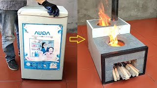 Homemade wood stove  Super beautiful and effective [upl. by Euphemia]