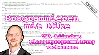 VBAProgrammieren mit Mike  Elemente  Klassenprogrammierung per ExcelArbeitsmappe Teil 2 [upl. by Cerveny]