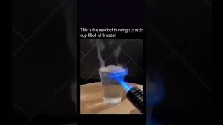 Burning effect on a plastic cup filled with water [upl. by Aneema]