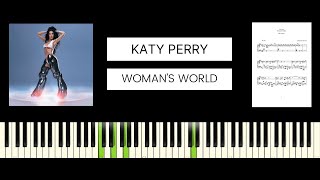 Katy Perry  WOMAN’S WORLD BEST PIANO TUTORIAL amp COVER [upl. by Red]