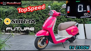 Top Speed Test Sunra Future EV by MotoRival [upl. by Adnahs]