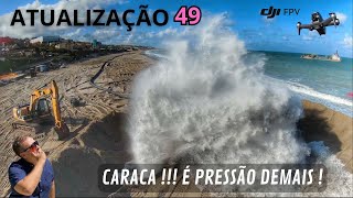 Atualização 49  Engorda da Praia de Ponta Negra  EXATO MOMENTO QUANDO COMEÇA A JORRAR A AREIA [upl. by Mindi]