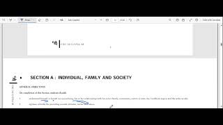 Social studies Syllabus ie Individual Family and society  I was sleepy while making this [upl. by Margetts102]