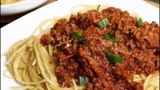 TASTY SPAGHETTI BOLOGNESE  QUICK AND EASY SPAGHETTI BOLOGNESE [upl. by Elleirua]