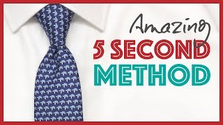 How to Tie a Tie  Amazing 5 Second Method Super Easy Trick [upl. by Ettenirt]