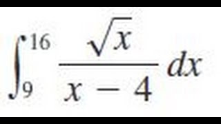 integrate sqrtxx4 from x9 to 16 [upl. by Philbrook]