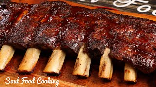 Oven Baked BBQ Beef Ribs Recipe  How to Make Ribs in the Oven [upl. by Iuq]