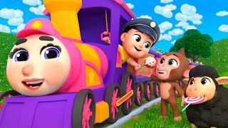 Choo Choo Train Song Fun  MORE Lalafun Nursery Rhymes amp Kids Songs [upl. by Bethany]