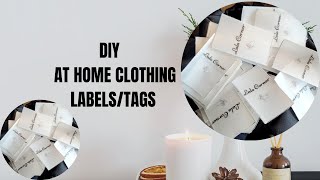 How to make clothing labelstags at home using Canva [upl. by Ahsinat]