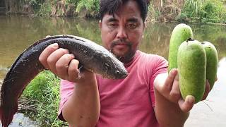 Yummy cook snakehead fish with benincasa hispida  eating delicious [upl. by Malarkey207]