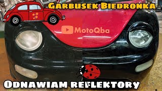 ODNOWA REFLEKTORÓW w garażu  LAKIER  utwardzacz 🛠️ MotoQba garbus newbeetle garage [upl. by Tess226]