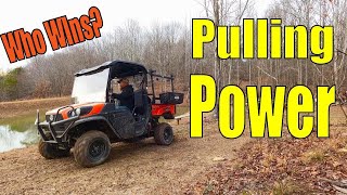 Which UTV is Stronger Pull Test Kubota Sidekick vs Big Horn 550 [upl. by Poppy]