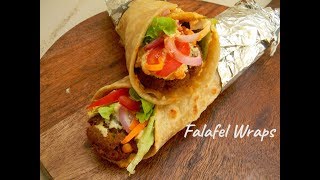 Falafel Wrap  Falafel Hummus Wrap  Lebanese Falafel Wrap  How to make Falafel easy recipe [upl. by Rickie]