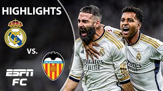 Real Madrid vs Valencia  LALIGA Highlights  ESPN FC [upl. by Eninaej]