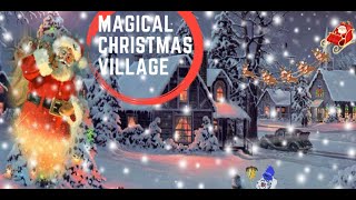 Magical Christmas townSnowfallChristmastide 2021Yule 21Christmas VillageInstrumentelpart 5 [upl. by Atalante]