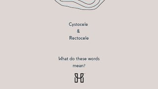 Episode 6 Cystocele amp Rectocele What do these words mean [upl. by Ititrefen]