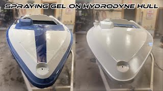 Painting an ENTIRE BOAT With GELCOAT Total Boat White Gel [upl. by Aryek]