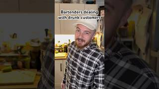 Bartenders dealing with drunk customers bartender customer drink cocktail comedy [upl. by Werdnaed]