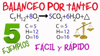 ⚖️ BALANCEO de ecuaciones por TANTEO Fácil y Rápido  QUÍMICA [upl. by Eenwat]