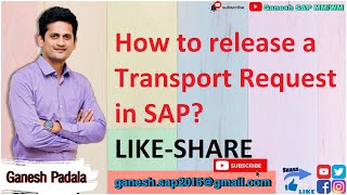 How to release a Transport Request in SAP  SAP Generic Videos for all Consultants  SAP ERP [upl. by Earaj448]