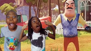 Hello neighbor gameplay with me and my sis [upl. by Yarb]