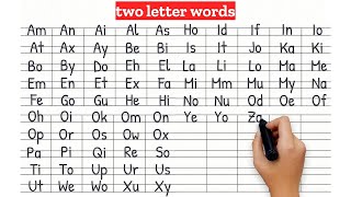 two letter words  2 letter words A to Z  two letter words in english  LearnWords KidsLearning [upl. by Akinajnat]