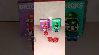 Luigi and Mario Likes to eat Strawberry Gummies🌈🌈funnyshorts bricks supermario luigi [upl. by Edmead]