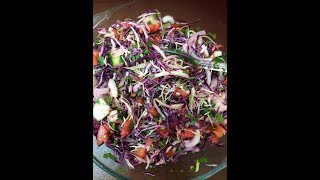 Ensalada de repollo morado [upl. by Aihtnys]