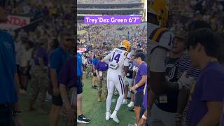 LSU Football Freshman TE Trey’Dez Green is 6’7” 😳 [upl. by Chaffee]