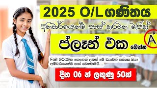 දින 6න් ගණිතය ගොඩ යමු  2025 how to pass OL maths in 6 days  2025OL maths  model book [upl. by Nate]